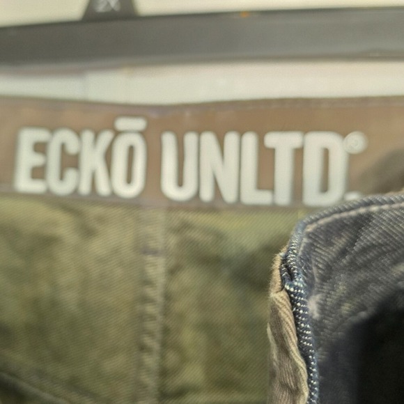 Vintage Marc Ecko Unltd Mens Jeans Baggy Fit 42×31 Dark Wash Denim Cyber Y2K NWT - Picture 4 of 11